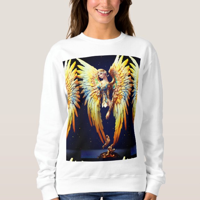 Camiseta Impressão de Asas Majestosas - Arte Aviár (Frente)