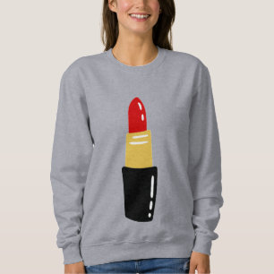Camiseta impressão de batom vermelho