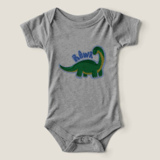 Camiseta Impressão de Bebê-Brontossauro
