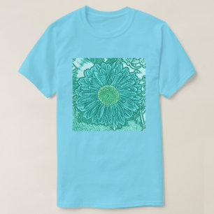 Camiseta Impressão de bloco da margarida do Gerbera -