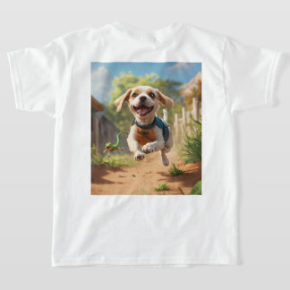 Camiseta Impressão de Cachorro Encantadora para Cr