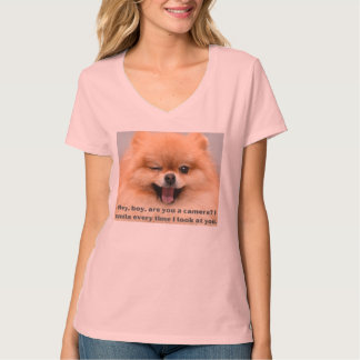 Camiseta Impressão de Cachorro Engraçado - Ei garoto