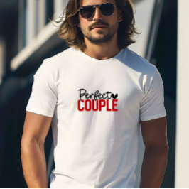 Camiseta Impressão de Casal Perfeito legal