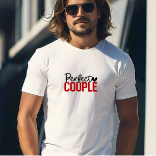 Camiseta Impressão de Casal Perfeito legal