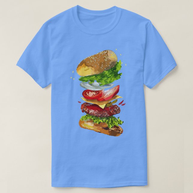 Camiseta Impressão de Cheeseburger 2 (Frente do Design)