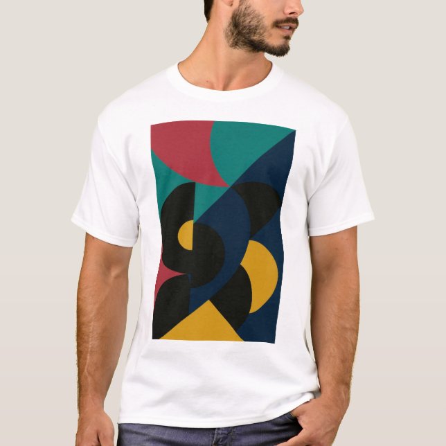Camiseta Impressão de Cor Moderna (Frente)