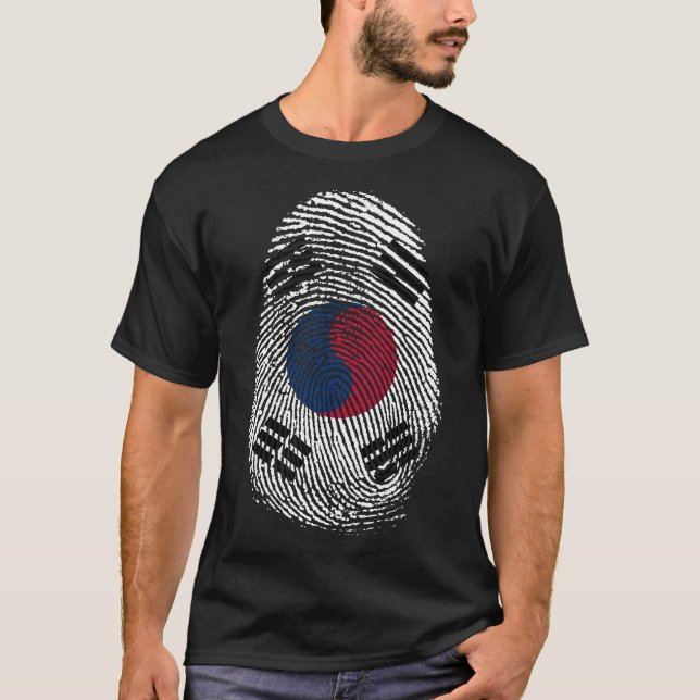 Camiseta Impressão de dedo - Coreia (Frente)