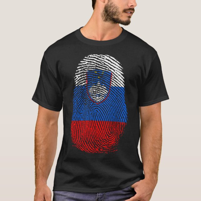 Camiseta Impressão de dedo - Eslovênia (Frente)