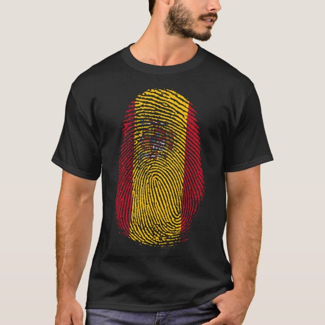 Camiseta Impressão de dedo - Espanha (Frente)