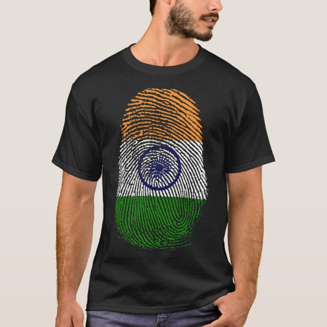 Camiseta Impressão de dedo - Índia (Frente)