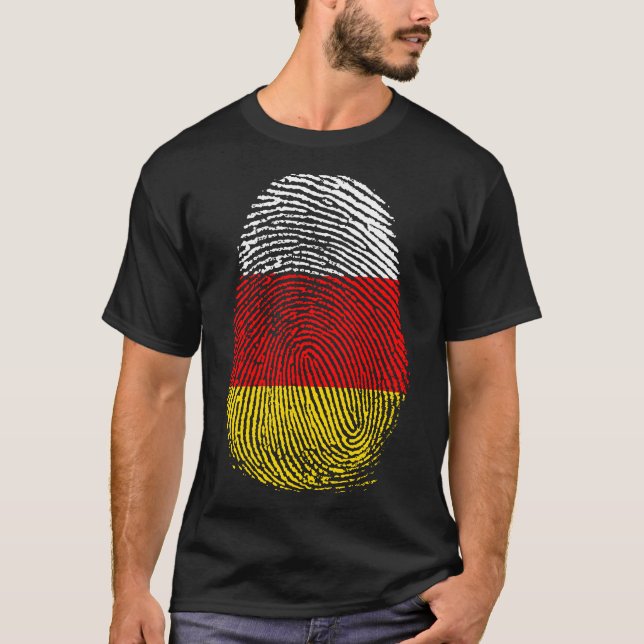 Camiseta Impressão de dedo - Ossétia do Sul (Frente)
