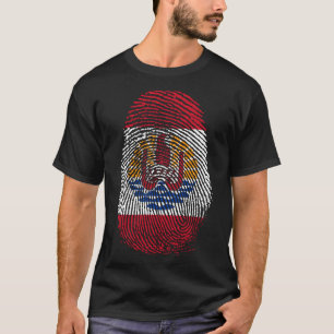 Camiseta Impressão de dedo - Polinésia Francesa