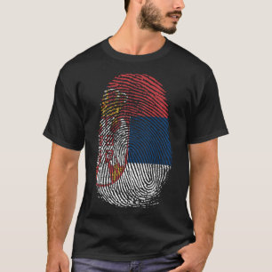 Camiseta Impressão de dedo - Sérvia