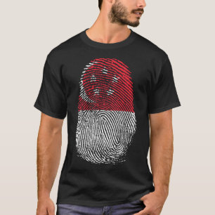 Camiseta Impressão de dedo - Singapura