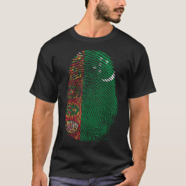 Camiseta Impressão de dedo - Turquemenistão