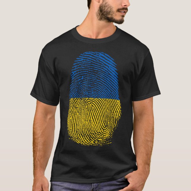 Camiseta Impressão de dedo - Ucrânia (Frente)