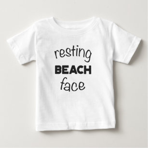 Camiseta Impressão de descanso da cara da praia