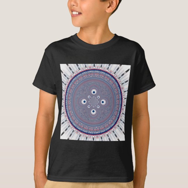 Camiseta Impressão de Design de arte radial (Frente)