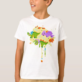 Camiseta Impressão de dinossauro personalizável fofa