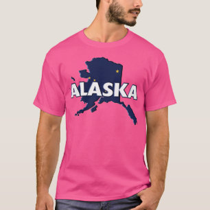 Camiseta Impressão de Estado Colorido do Alasca TShirt 2
