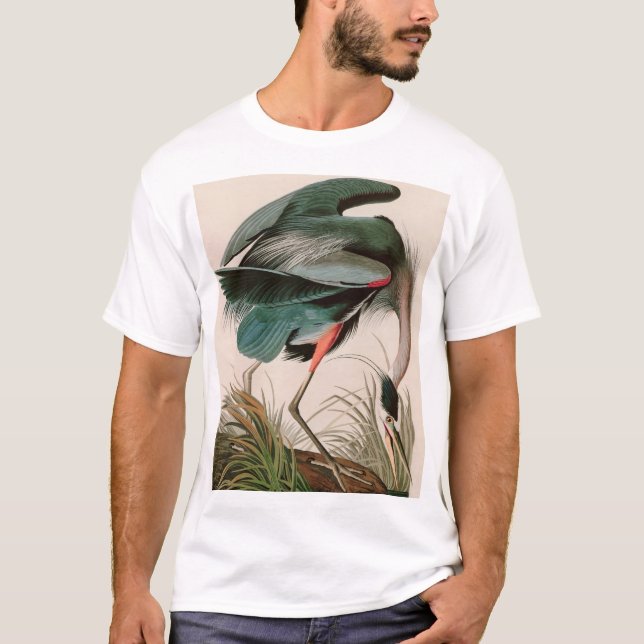 Camiseta Impressão de excelente de Audubon, Aves Azuis- da  (Frente)
