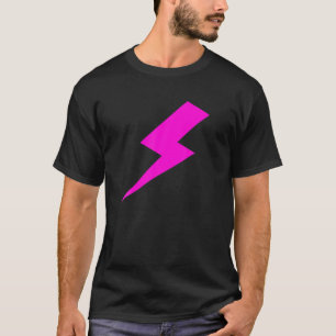 Camiseta Impressão de Flash rosa quente com raio