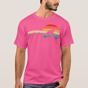 Camiseta Impressão de Floresta do Lobo Retro Selvagem Selva