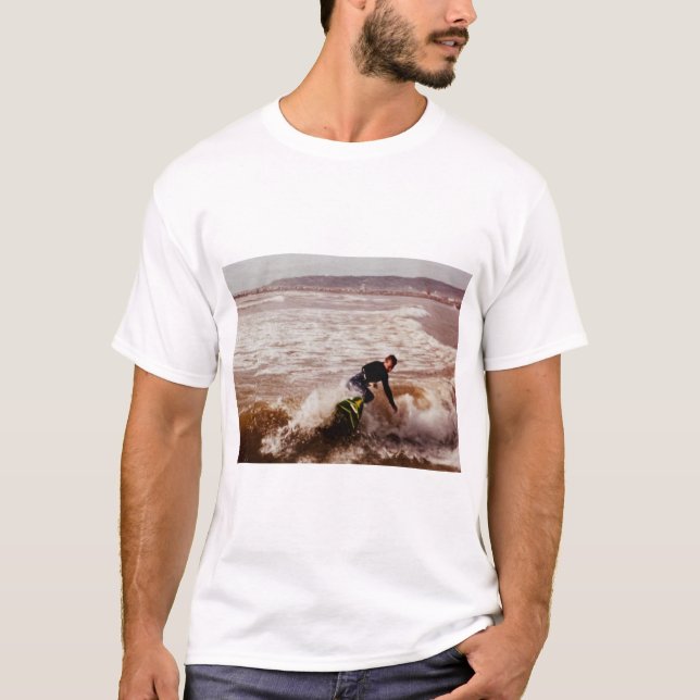 Camiseta Impressão de Foto de Surf da Velha Escola de 1983 (Frente)