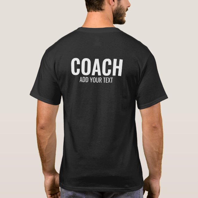 Camiseta Impressão de frente dupla masculina preto-e-preto (Verso)
