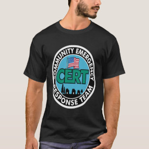 Camiseta impressão de Fundo Branco da Equipe de Resposta Ce