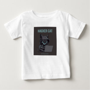Camiseta impressão de gato hacker