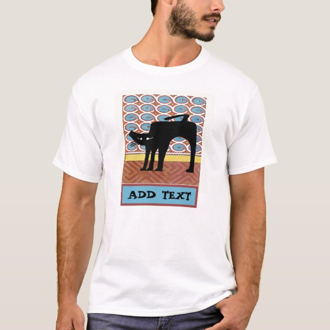 Camiseta Impressão de Gato Negro Japonês (Frente)