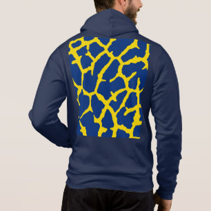 Camiseta Impressão de Girafa Azul Amarelo