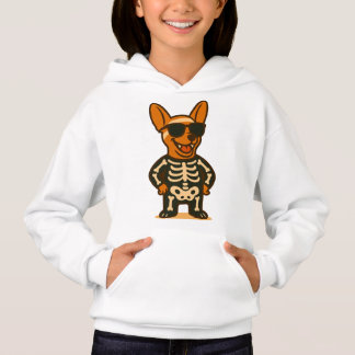 Camiseta Impressão de Halloween para crianças com esqueleto