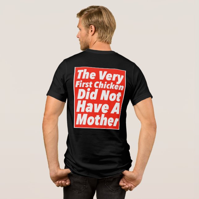 Camiseta Impressão de Humor de Frango Novidade (Verso completo)
