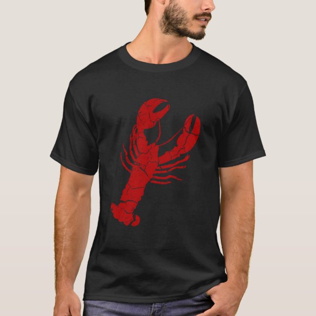 Camiseta Impressão de Lagosta Lagosta (Frente)