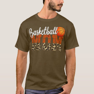 Camiseta Impressão de Leopardo no Dia de as mães de Basquet