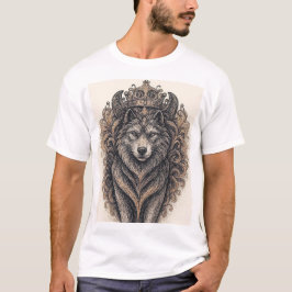 Camiseta Impressão de Lobo