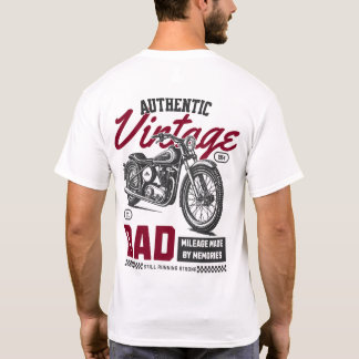 Camiseta Impressão de Motociclismo de Vintage autêntico