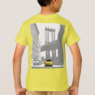 Camiseta Impressão de Nova Iorque Brooklyn Yellow Taxi Boys
