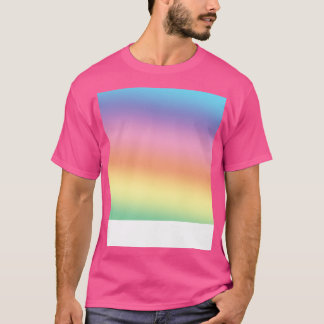 Camiseta Impressão de Padrão de Gradiente do Arco-Íris Colo