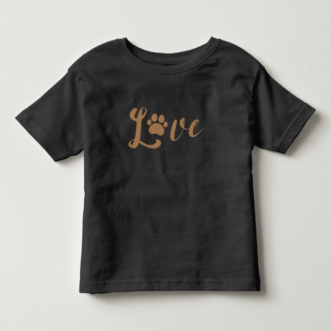 Camiseta Impressão de Pata de Amor - Presente de Pet Lover (Frente)
