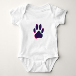 Camiseta Impressão de Pata de Cão Focado