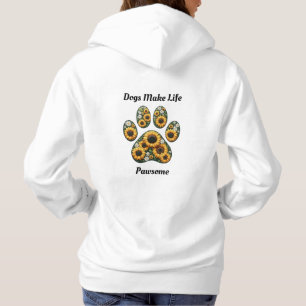 Camiseta Impressão de Pata de Girassol