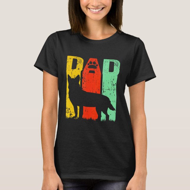Camiseta Impressão de Pata Fofa Australian Cattle Dog Heele (Frente)