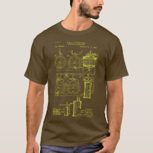 Camiseta Impressão de Patente de Vintagem Clássica de Cri