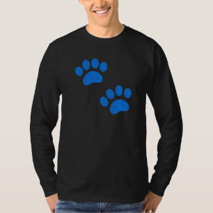Camiseta Impressão de Paw Cat Paw Impressão de Pata de Cão 