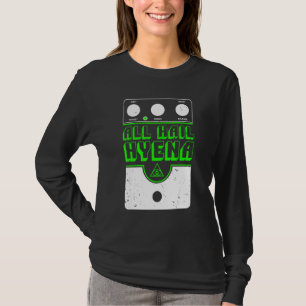 Camiseta Impressão de Pedal de Distorção de Hiena de Ave