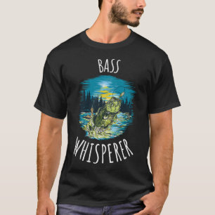 Camiseta Impressão de pesca engraçada gráfico sussurrador d