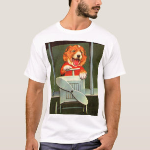 Camiseta impressão de piloto de cães